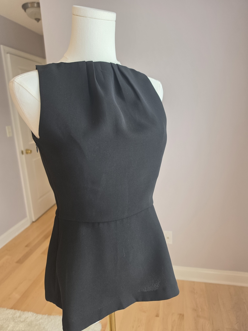 Banana Republic Black Strapless Peplum Dress